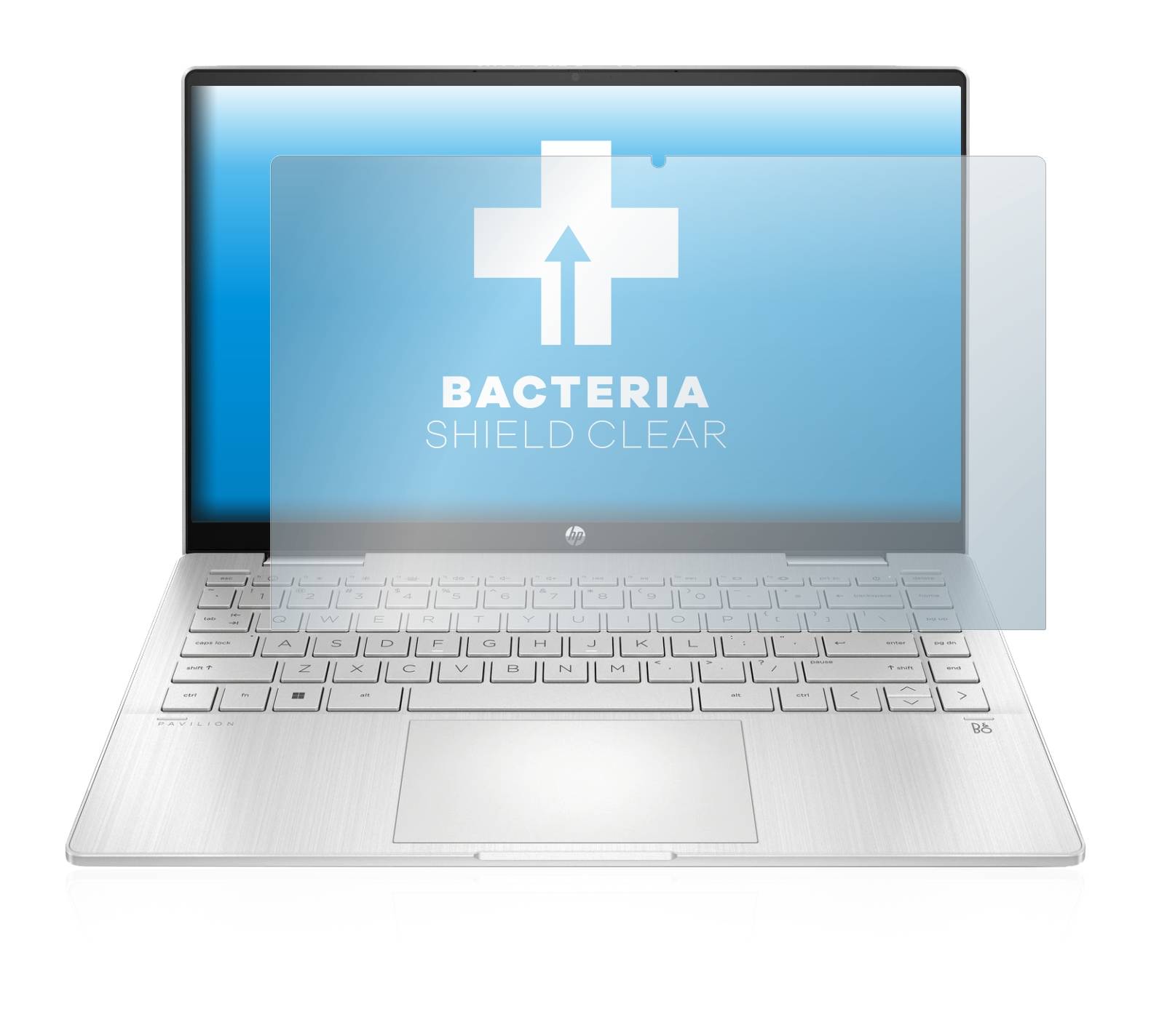 upscreen Bacteria Shield Clear Premium Antibakterielle Displayschutzfolie für HP Pavilion