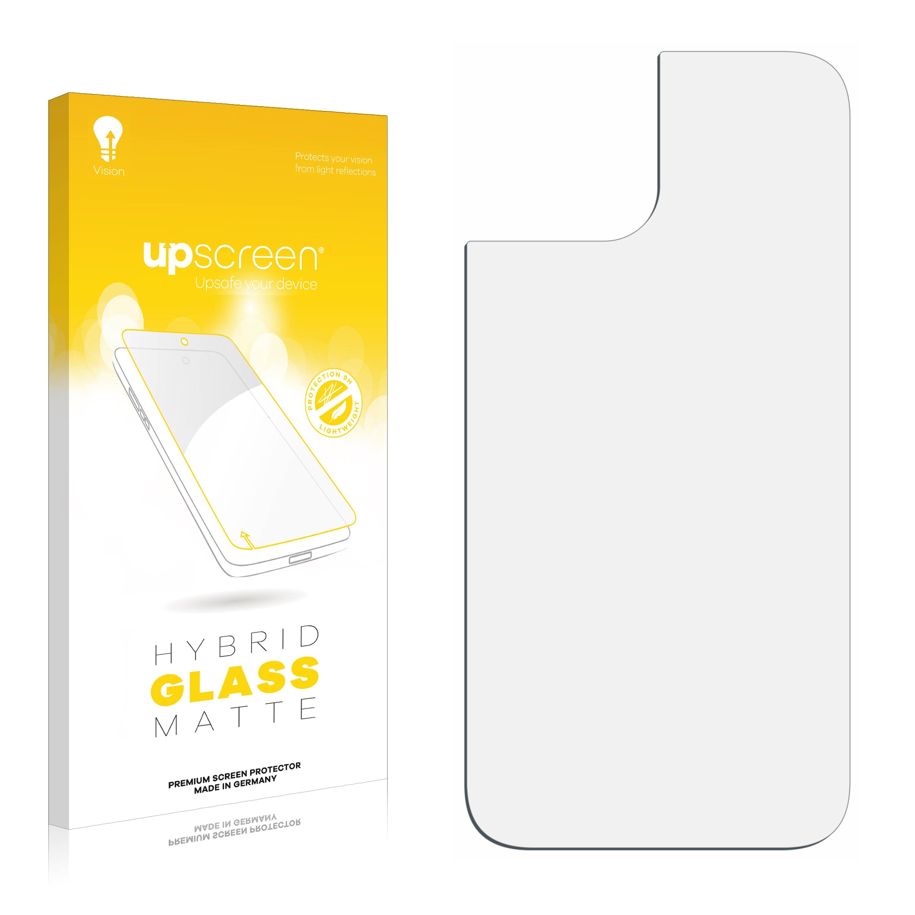 upscreen Flexible Schutz Glas Folie für Apple iPhone 14 (Rückseite) Schutzglas 9H Hybridglas Matt Entspiegelt