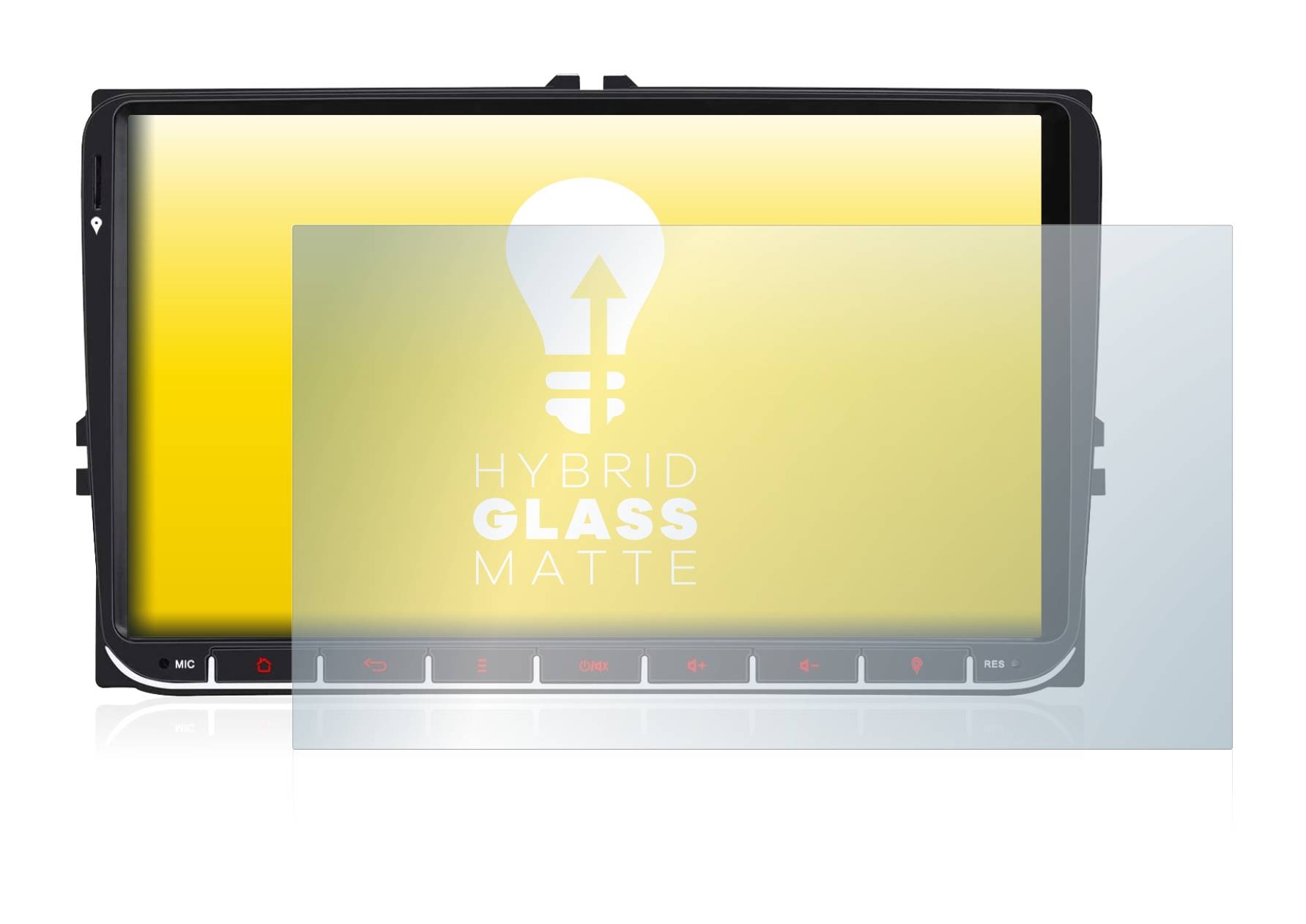upscreen Hybrid Glass Matte Premium Schutzglas Folie für M.I.C.