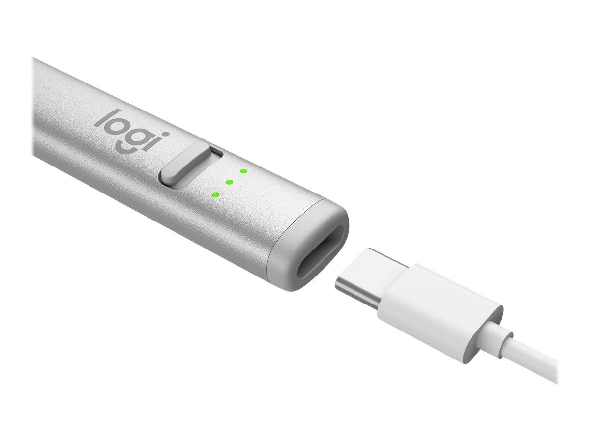 Logitech Crayon Digitaler Stift wiederaufladbar Silber