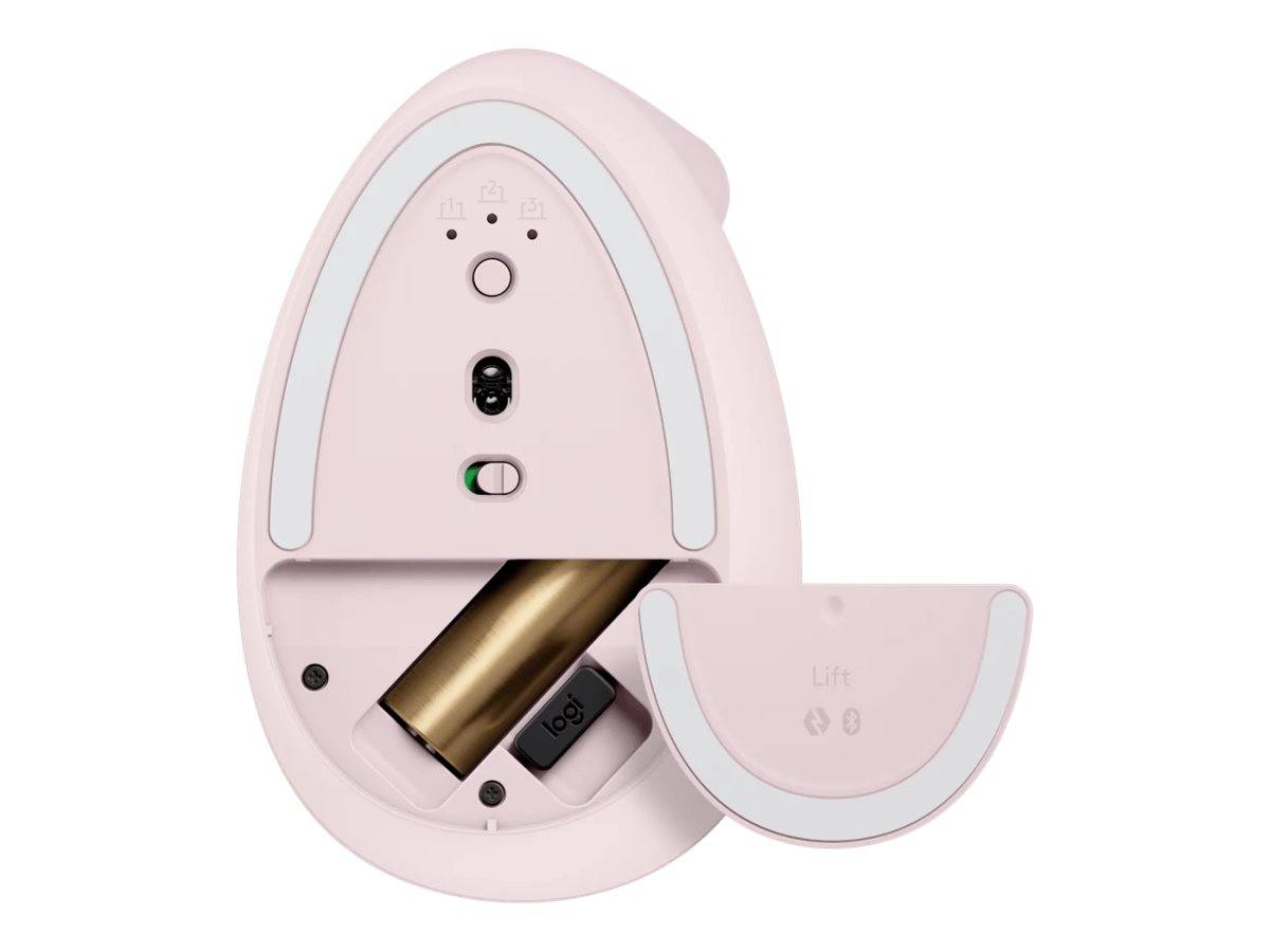 Logitech Lift Vertical Ergonomic Mouse Ergonomische Maus Bluetooth®, Funk Optisch Rose 6 Tasten 4000 dpi Ergonomisch