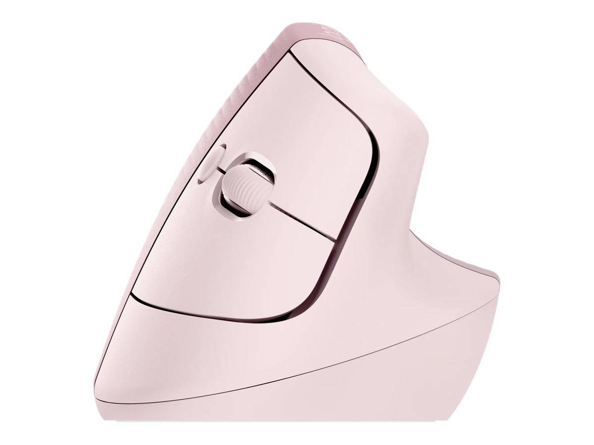 Logitech Lift Vertical Ergonomic Mouse Ergonomische Maus Bluetooth®, Funk Optisch Rose 6 Tasten 4000 dpi Ergonomisch