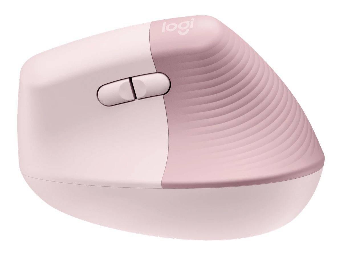 Logitech Lift Vertical Ergonomic Mouse Ergonomische Maus Bluetooth®, Funk Optisch Rose 6 Tasten 4000 dpi Ergonomisch