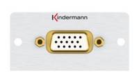 Kindermann Konnect 50 alu - VGA (HD15) 90° - Modulares Faceplate-Snap-In