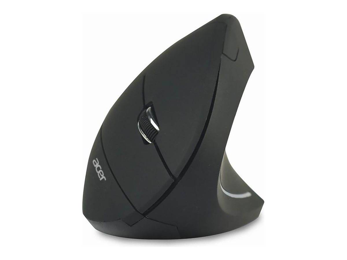 Acer - Maus - vertikal - ergonomisch - Für Rechtshänder - optisch - 6 Tasten - kabellos - 2.4GHz - kabelloser Empfänger