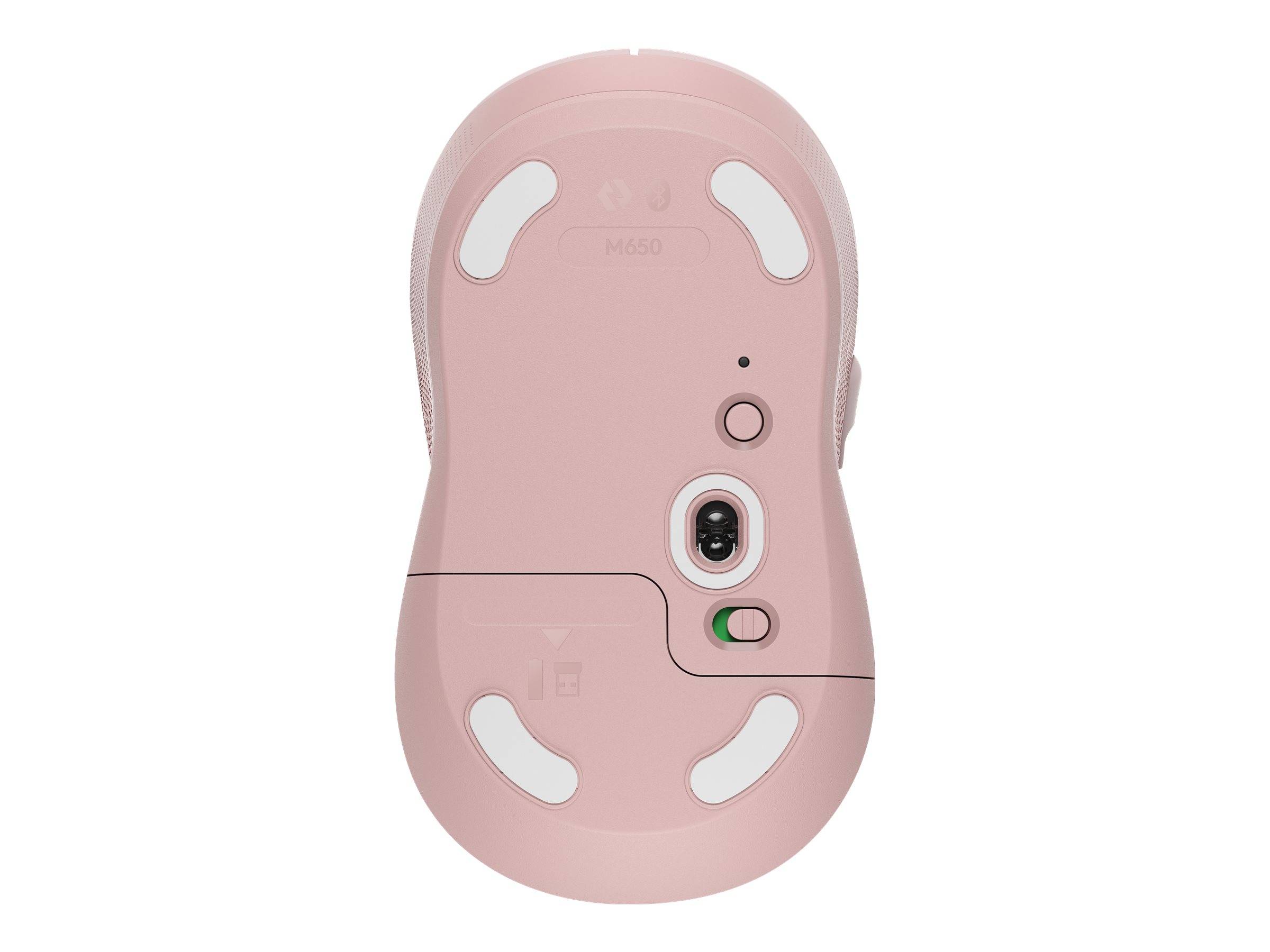 Logitech Signature M650 Maus Funk, Bluetooth® Rechtshänder Größe: M Optisch Rose 5 Tasten 4000 dpi