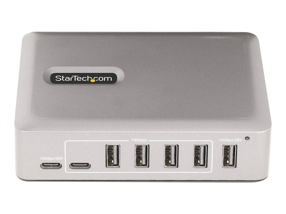 StarTech.com 7-Port USB-C Hub, 5x USB-A + 2x USB-C, Self-Powered w/ 65W Power Supply, USB 3.1 10Gbps Hub w/ BC1.2 Chargi