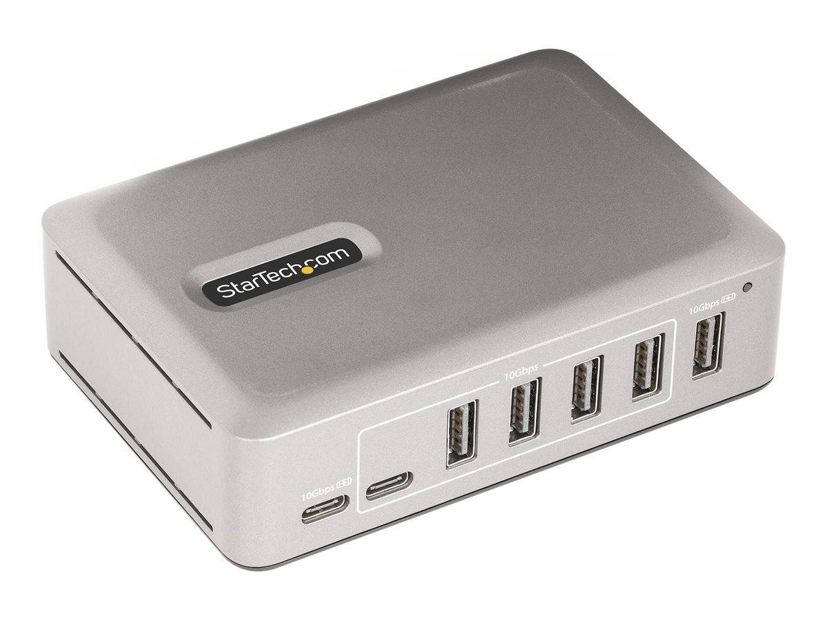 StarTech.com 7-Port USB-C Hub, 5x USB-A + 2x USB-C, Self-Powered w/ 65W Power Supply, USB 3.1 10Gbps Hub w/ BC1.2 Chargi