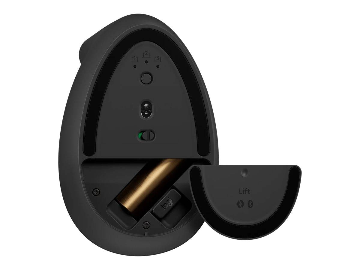 Logitech Lift Left Vertical Ergonomic Mouse Ergonomische Maus Bluetooth®, Funk Optisch Graphite 6 Tasten 4000 dpi Ergonomisch