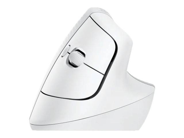 Logitech Lift Vertical Ergonomic Mouse Ergonomische Maus Bluetooth®, Funk Optisch Weiß 6 Tasten 4000 dpi Ergonomisch