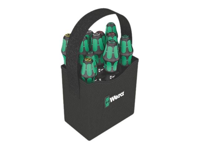 Wera Kraftform 2go 300 Werkstatt Schraubendreher-Set 11teilig Schlitz, Kreuzschlitz Pozidriv, Kreuzschlitz Phillips, Innen-Sechsrund (TX)