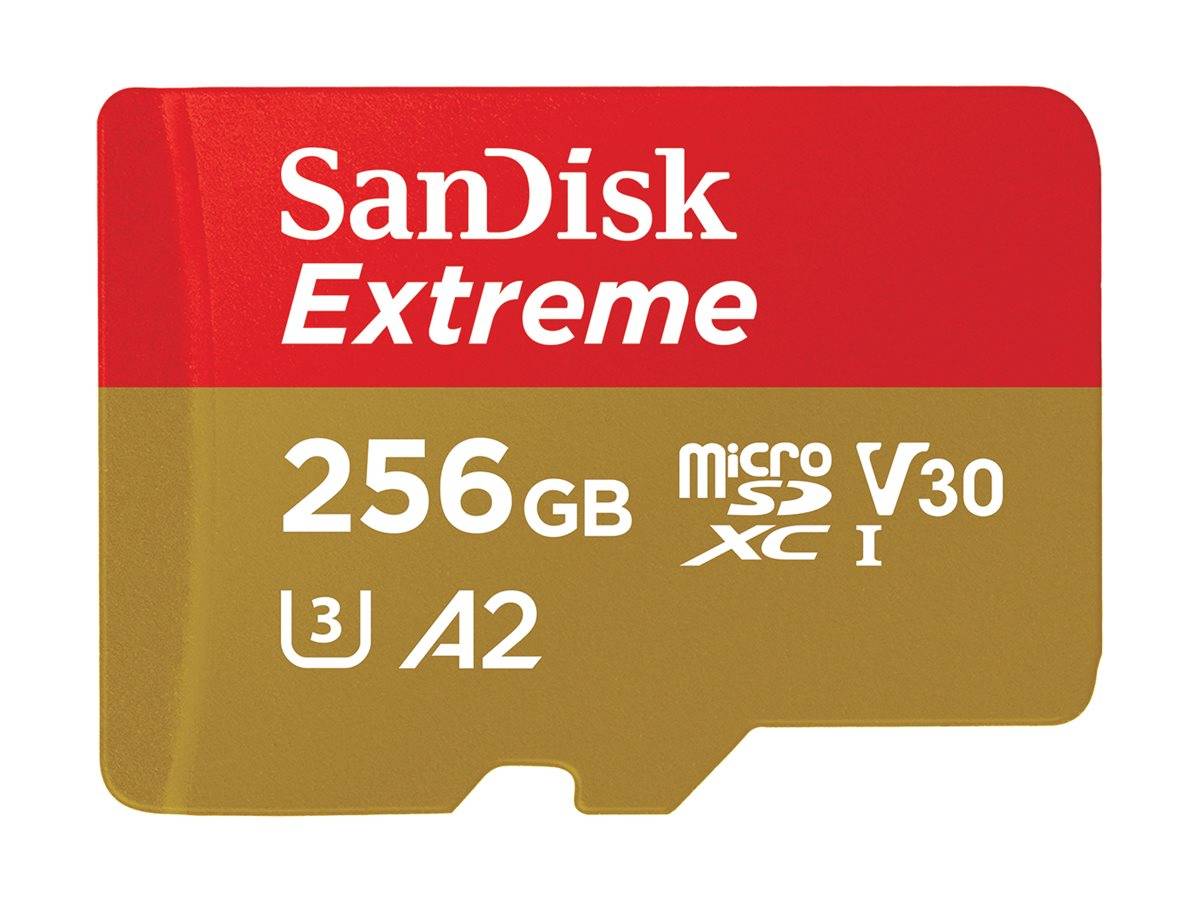 SanDisk Extreme - Flash-Speicherkarte - 256GB - A2 / Video Class V30 / UHS-I U3