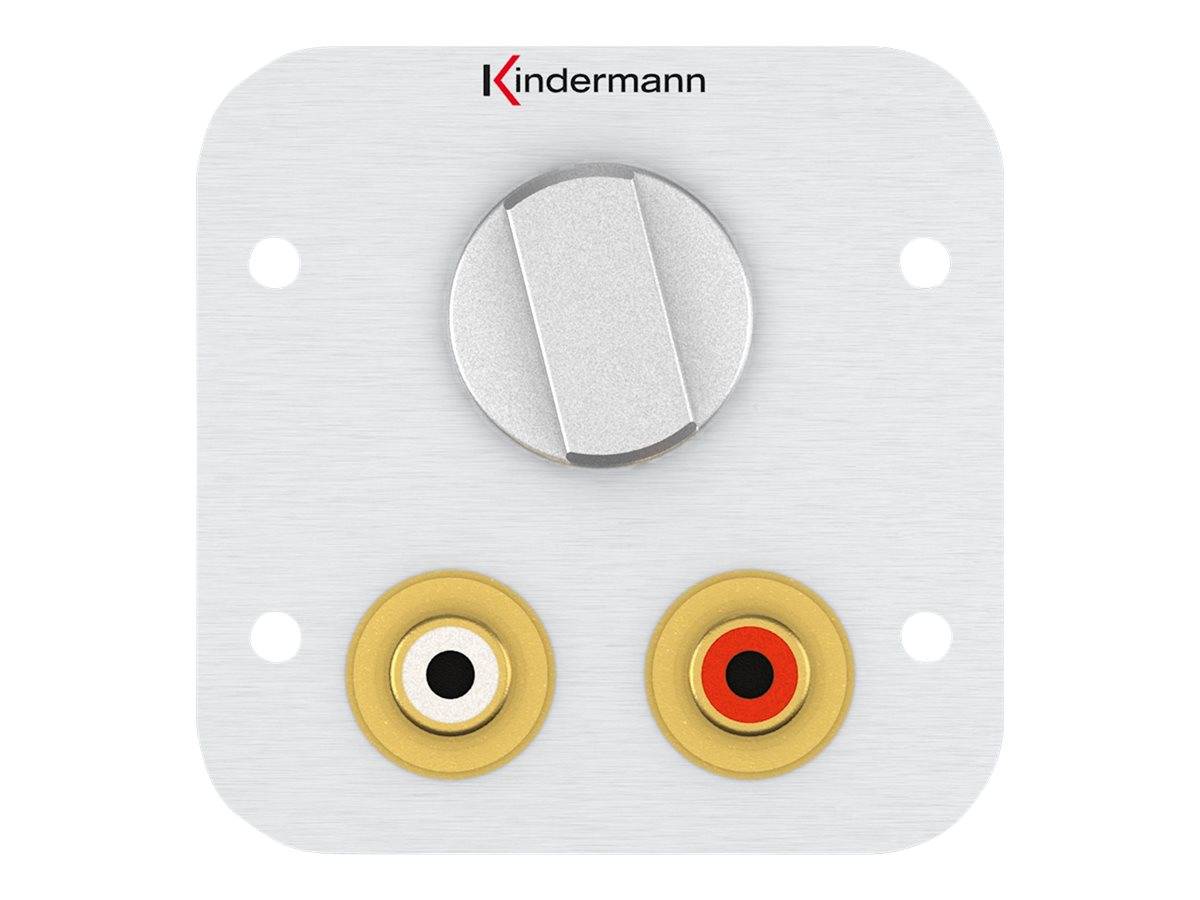 Kindermann Konnect 54 alu - Modulares Faceplate-Snap-In - RCA X 2