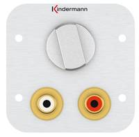 Kindermann Konnect 54 alu - Modulares Faceplate-Snap-In - RCA X 2