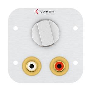 Kindermann Konnect 54 alu - Modulares Faceplate-Snap-In - RCA X 2