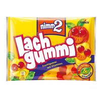 AUGUST STORCK - STORCK Gummibären Nimm2 Lachgummi, Gummibärchen, 250 g, Banane, Zitrone, Orange, Mehrfarbig, Tasche