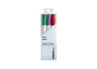 Joy - Filzstift - permanent - Rot, Grün, Violett - wasserbasierte Tinte - 0.4 mm