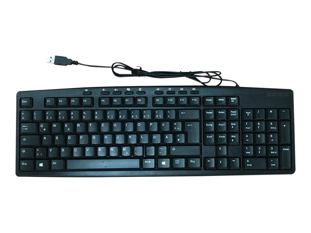 Roline 18.02.3226 Kabelgebunden Tastatur Deutsch, QWERTZ Schwarz