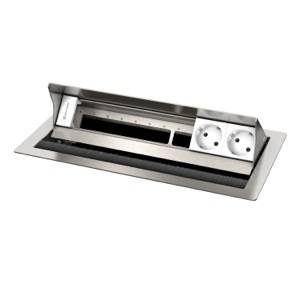 Kindermann Tischeinbaugehäuse 6-f.,2xStrom,eds 7492000062