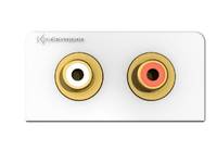 Kindermann Konnect design click Audio L/R - Modulares Faceplate-Snap-In