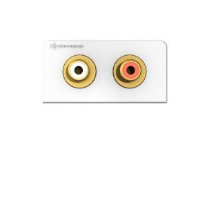 Kindermann Konnect design click Audio L/R - Modulares Faceplate-Snap-In