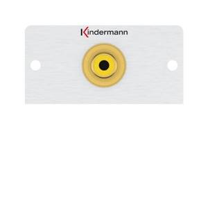 Kindermann Konnect 50 alu - Video (Cinch) - Modulares Faceplate-Snap-In