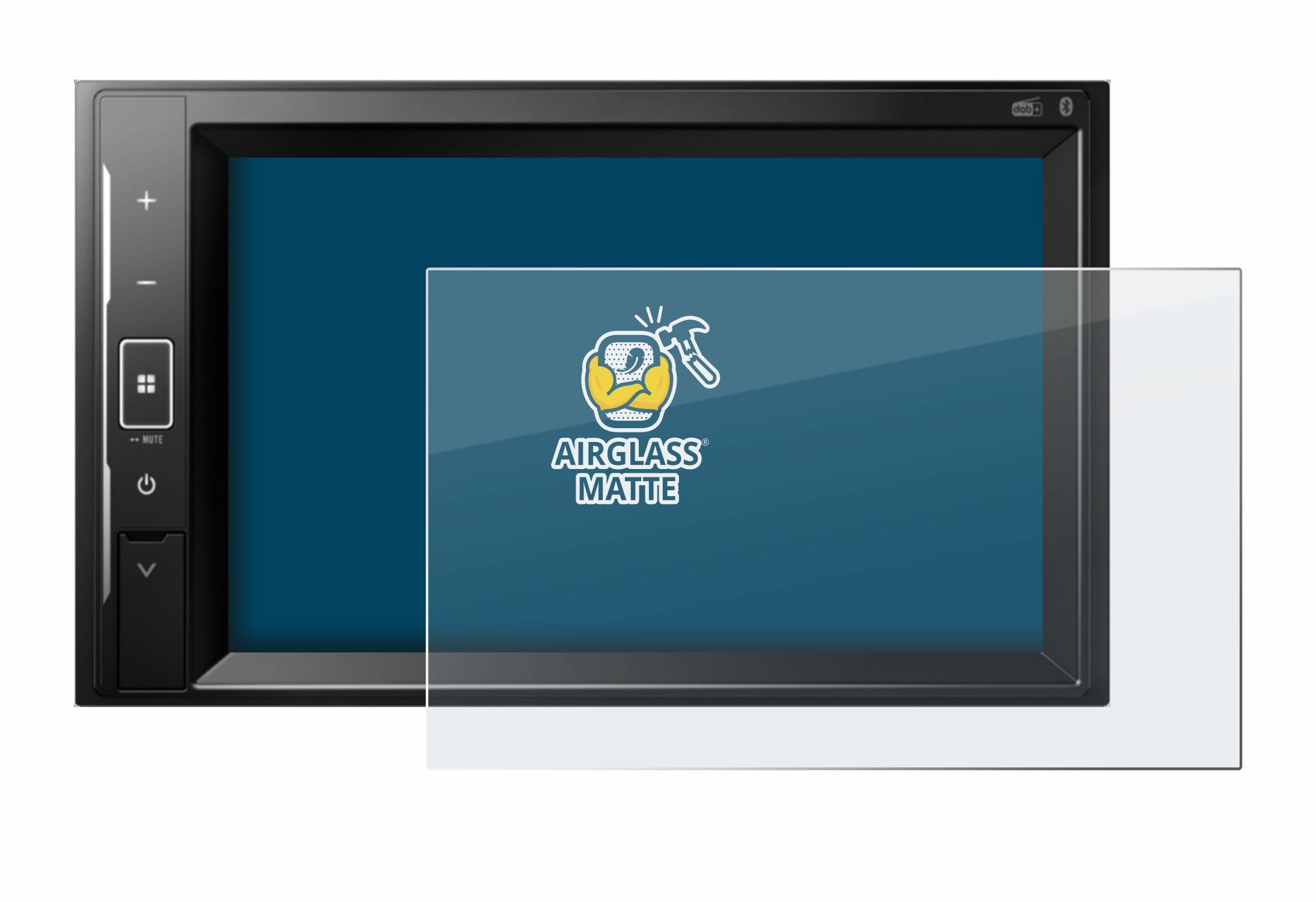 BROTECT AirGlass Flexible Schutz Glas Folie für Pioneer AVH-A240DAB Matt Entspiegelt