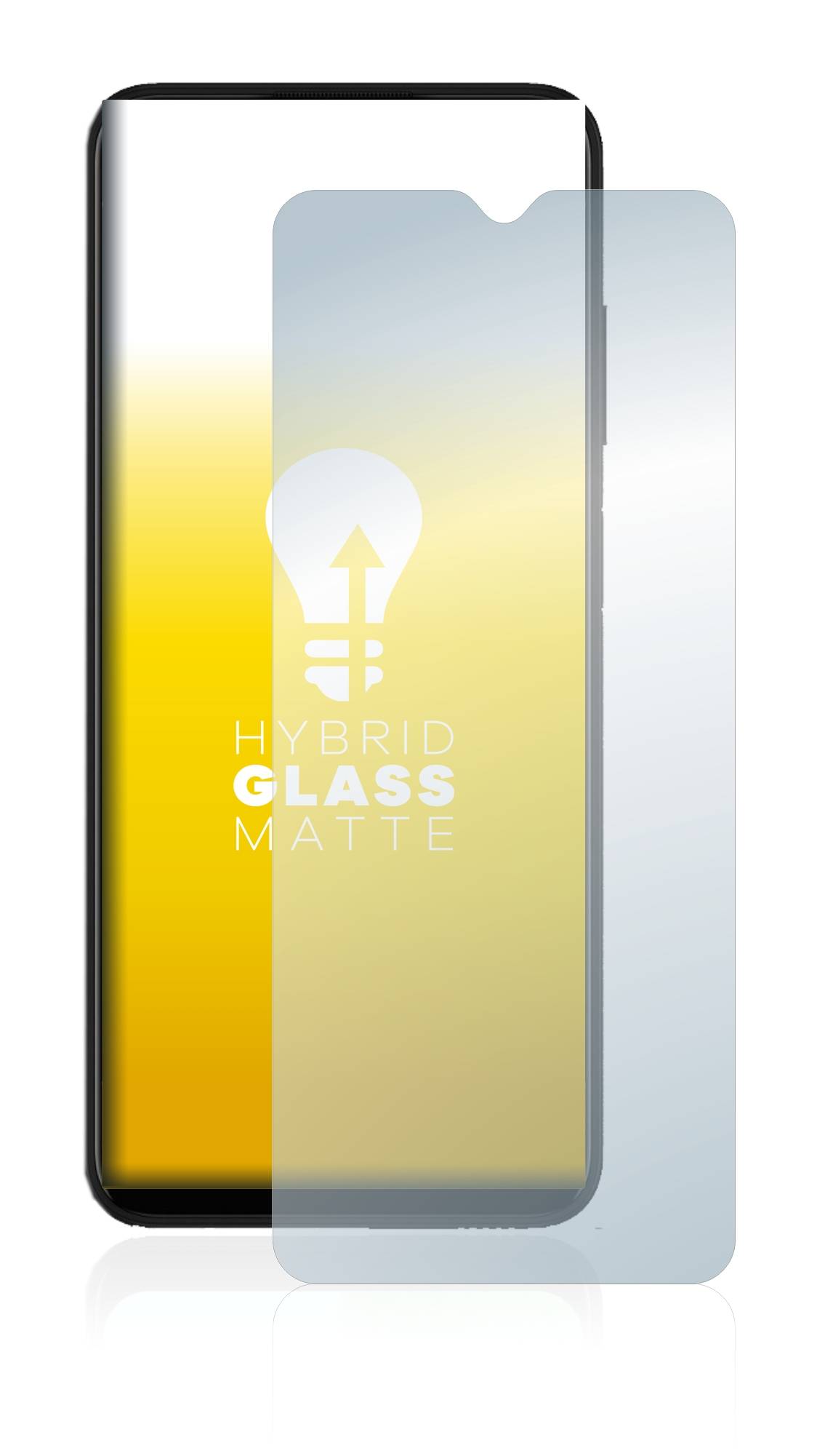 upscreen Flexible Panzerglasfolie für Samsung Galaxy A03s Schutzglas 9H Hybridglas Matt Entspiegelt