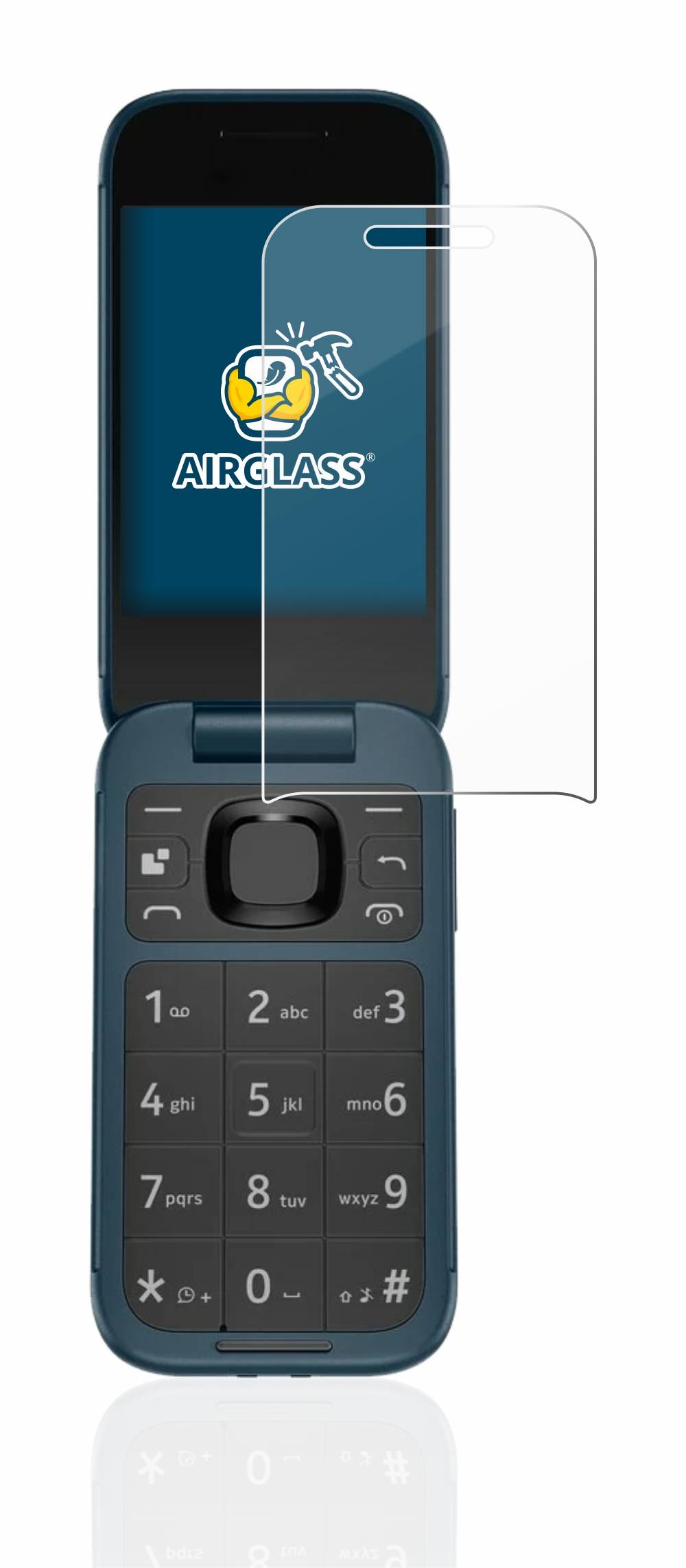BROTECT AirGlass Flexible Panzerglasfolie für Nokia 2660 Flip Klar Transparent
