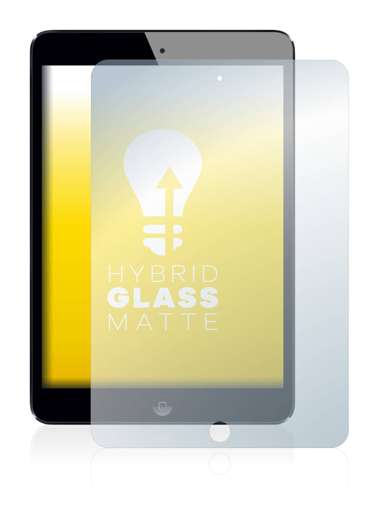 upscreen Hybrid Glass Matte Premium Schutzglas Folie für Apple iPad Mini 2