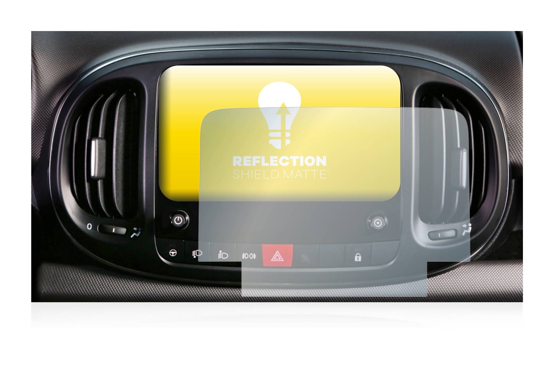 upscreen Reflection Shield Matte Premium Displayschutzfolie für Fiat 500L 2022 Uconnect