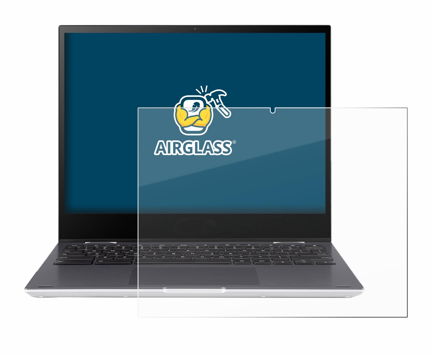 BROTECT AirGlass Flexible Schutz Glas Folie für ASUS Chromebook Flip CM3 Klar Transparent