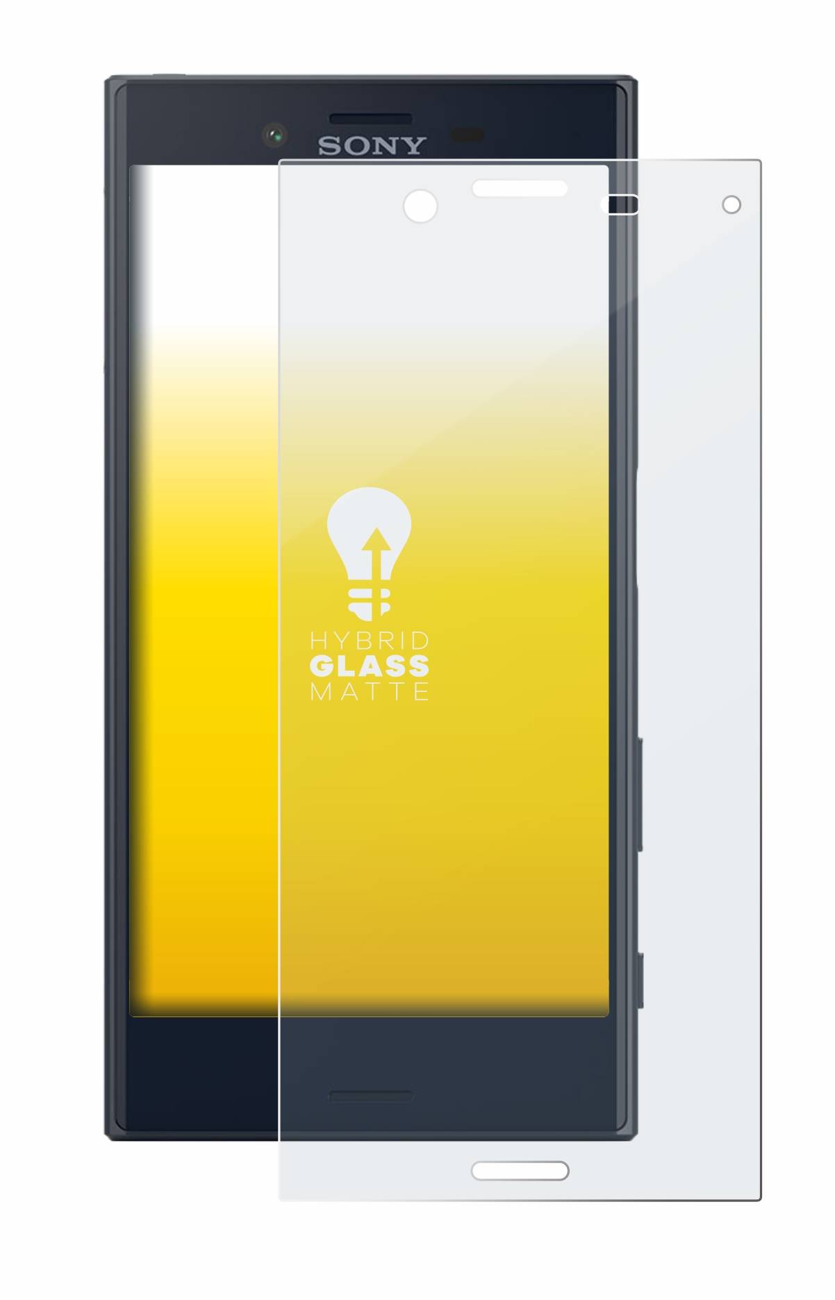 upscreen Flexible Panzerglasfolie für Sony Xperia X Compact Schutzglas 9H Hybridglas Matt Entspiegelt