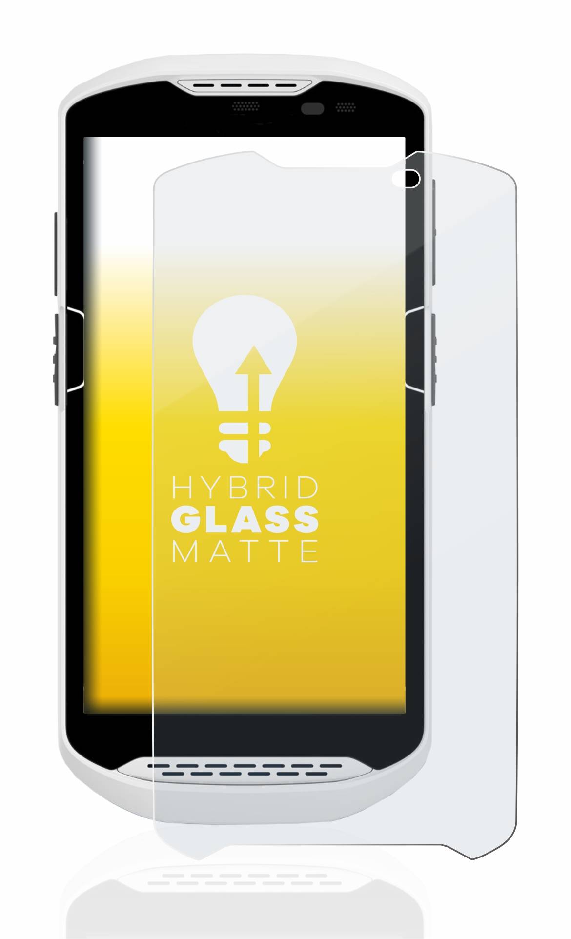 upscreen Flexible Schutz Glas Folie für Zebra TC57 Schutzglas 9H Hybridglas Matt Entspiegelt