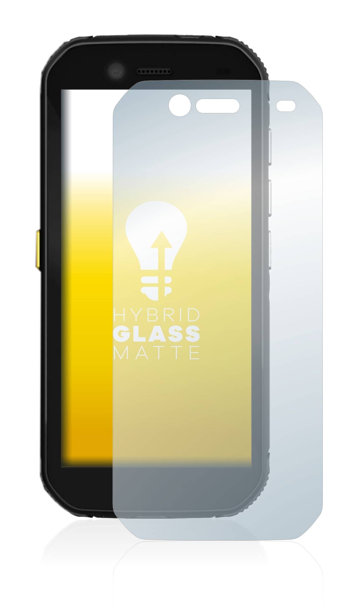 upscreen Flexible Panzerglasfolie für Caterpillar Cat S42 Schutzglas 9H Hybridglas Matt Entspiegelt