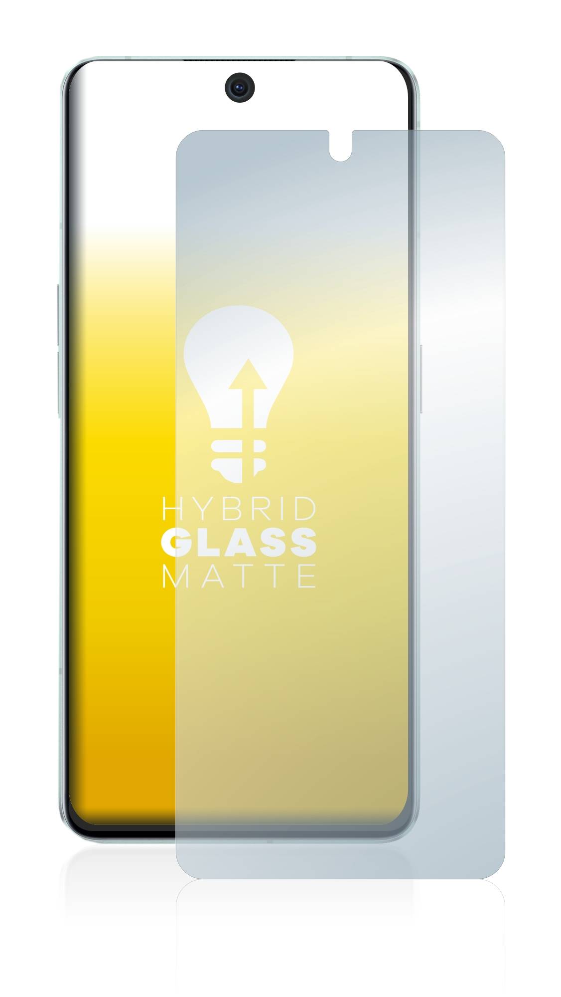upscreen Flexible Schutz Glas Folie für Oppo Reno 8 Pro 5G Schutzglas 9H Hybridglas Matt Entspiegelt