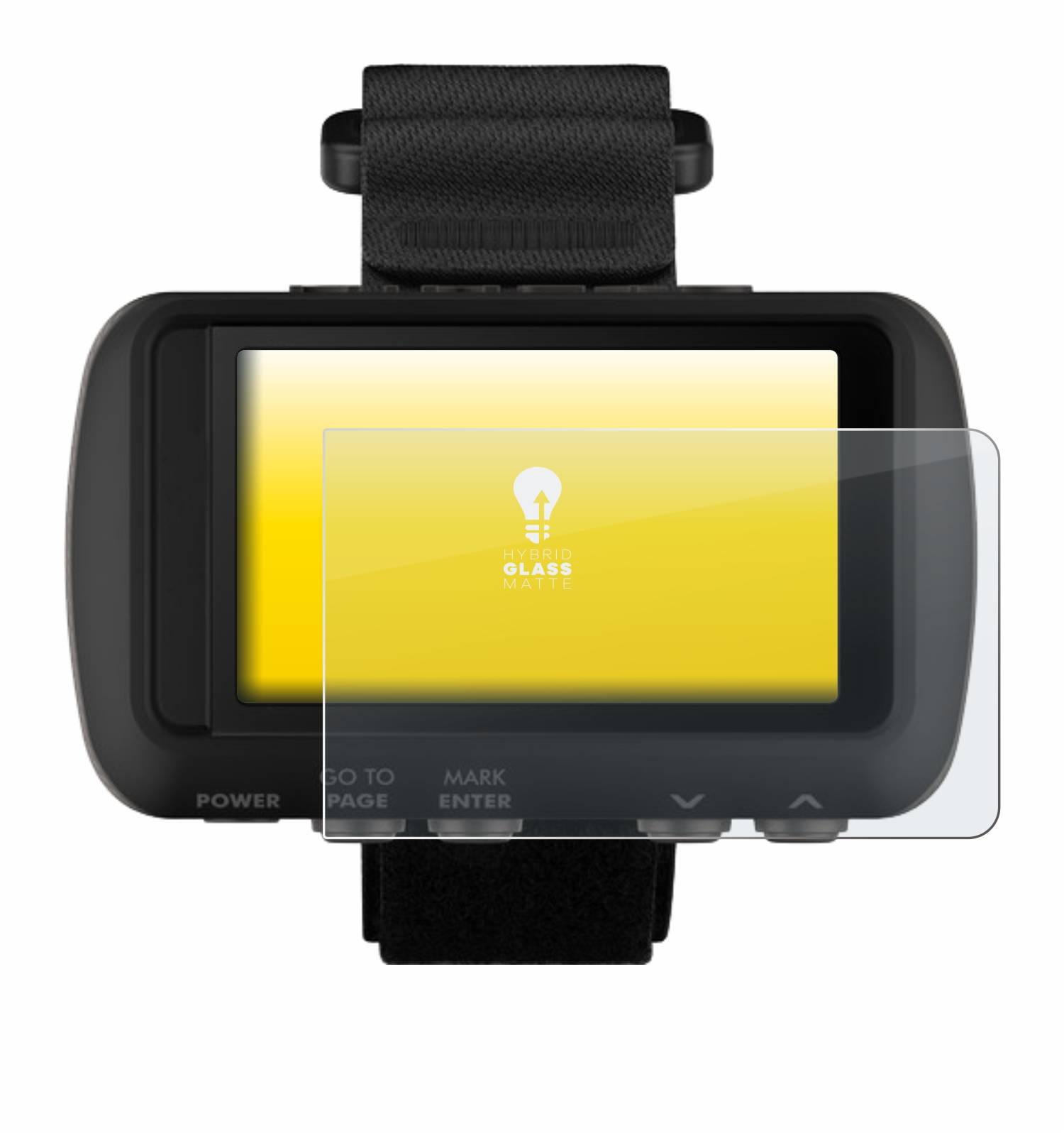 upscreen Hybrid Glass Matte Premium Schutzglas Folie für Garmin Foretrex
