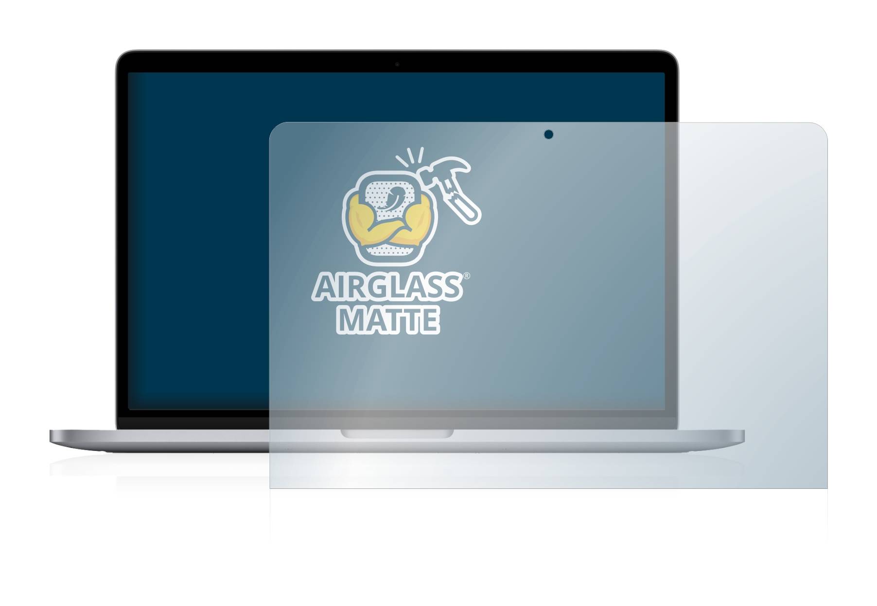 BROTECT AirGlass Flexible Schutz Glas Folie für Apple MacBook Pro M2 2022 Matt Entspiegelt