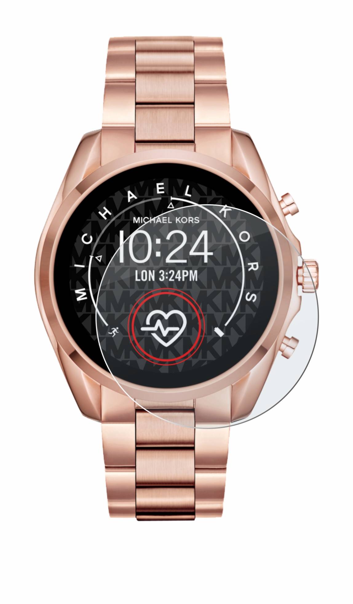 upscreen Hybrid Glass Matte Premium Schutzglas Folie für Michael Kors Access Bradshaw