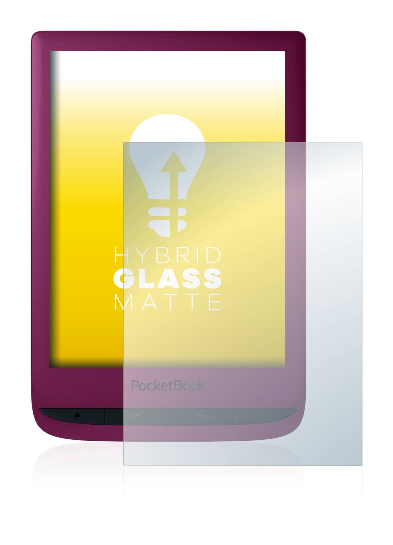 upscreen Hybrid Glass Matte Premium Schutzglas Folie für PocketBook Touch Lux