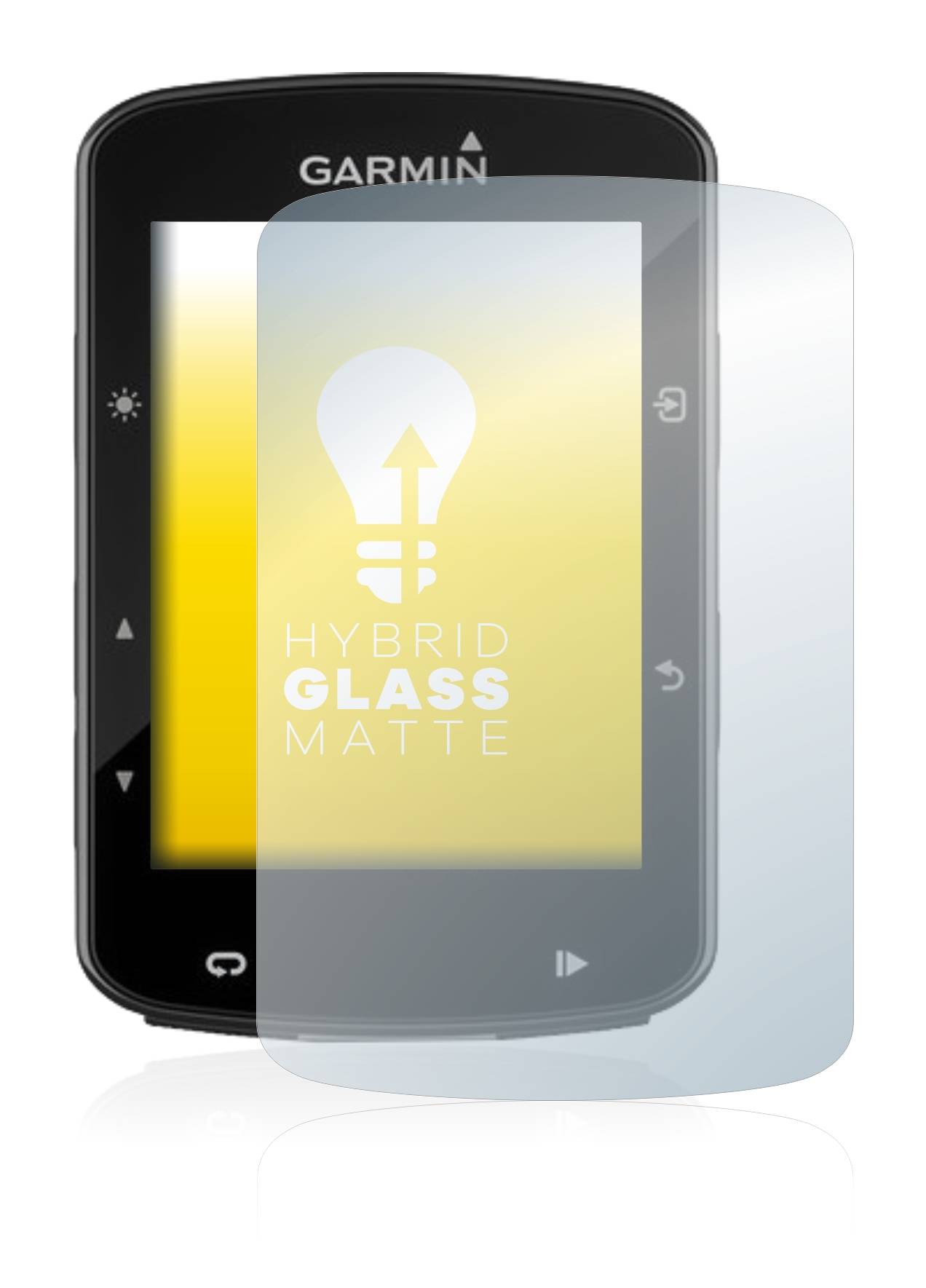 upscreen Hybrid Glass Matte Premium Schutzglas Folie für Garmin Edge 520
