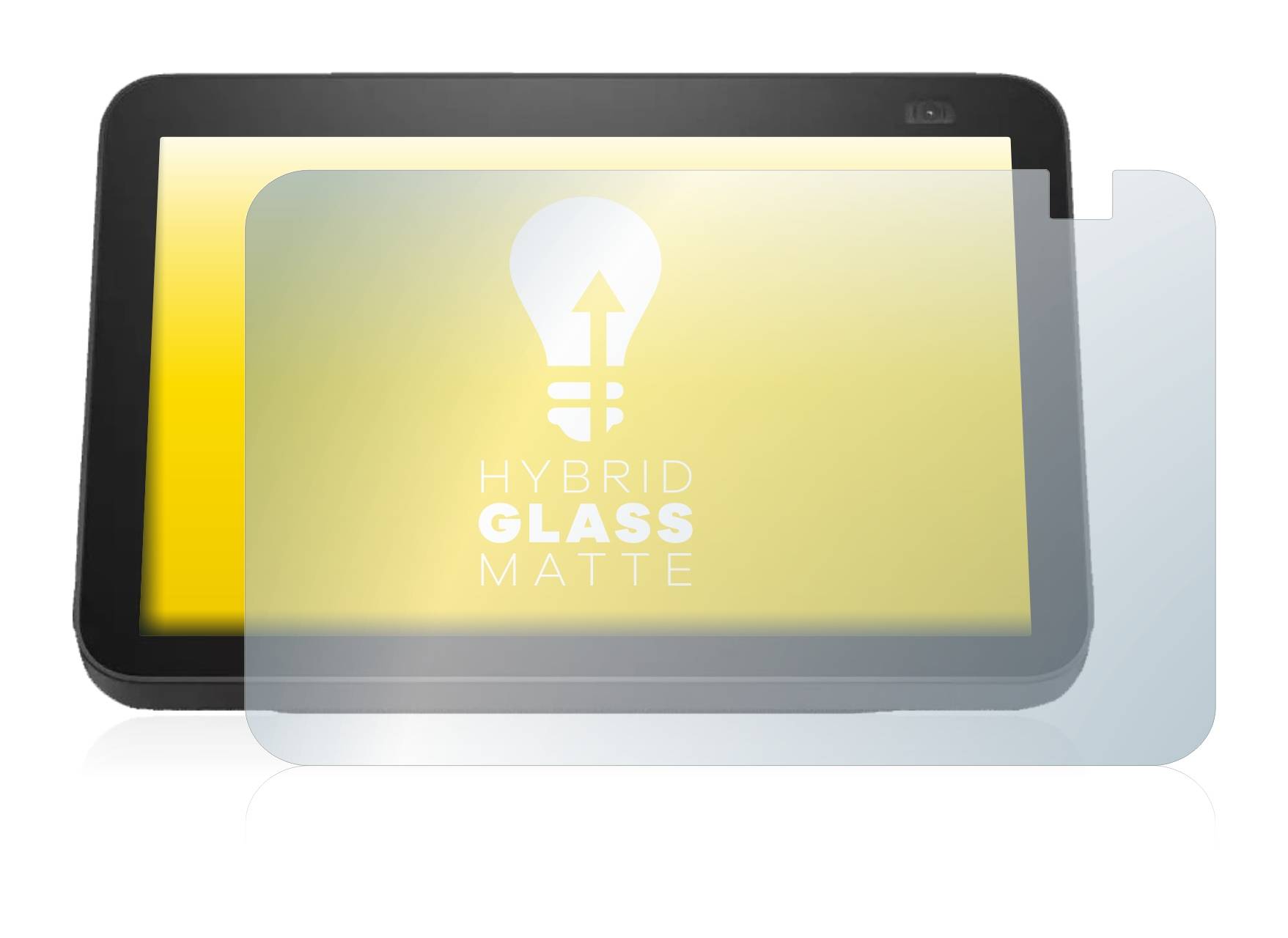upscreen Hybrid Glass Matte Premium Schutzglas Folie für Amazon Echo Show 8 2021 (2.
