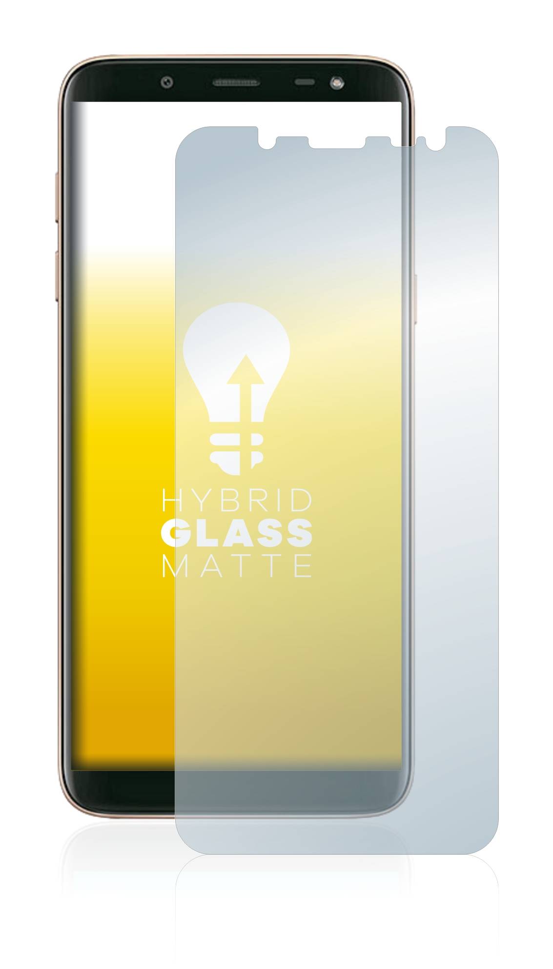 upscreen Flexible Schutz Glas Folie für Samsung Galaxy J6 2018 Schutzglas 9H Hybridglas Matt Entspiegelt