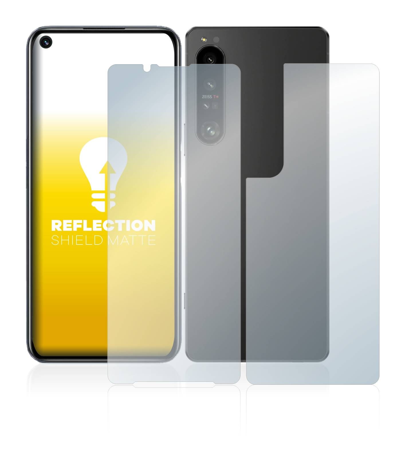 upscreen Schutzfolie für Sony Xperia 1 IV (Display+Rückseite) Folie Matt Entspiegelt Anti-Reflex