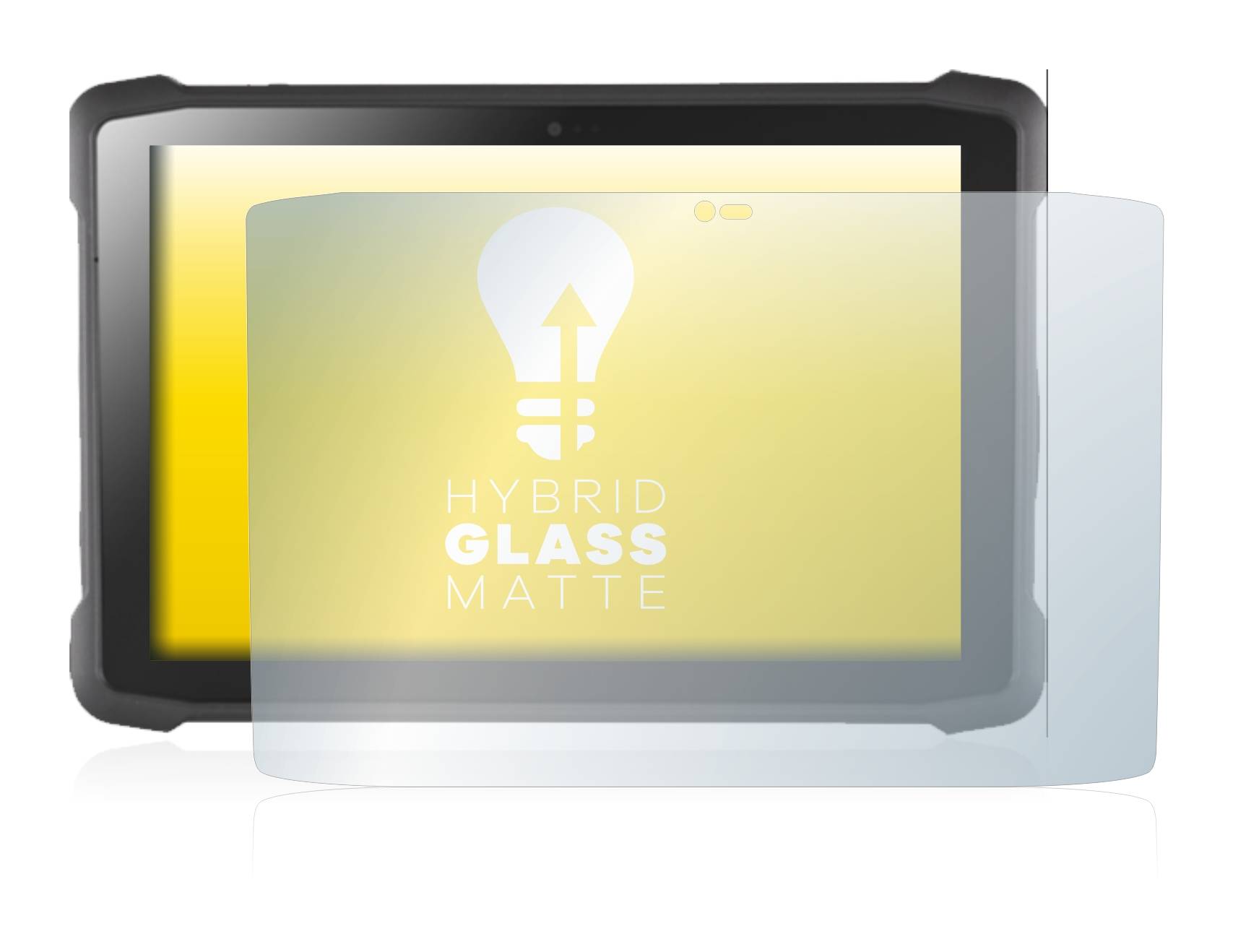 upscreen Hybrid Glass Matte Premium Schutzglas Folie für Pokini Tab