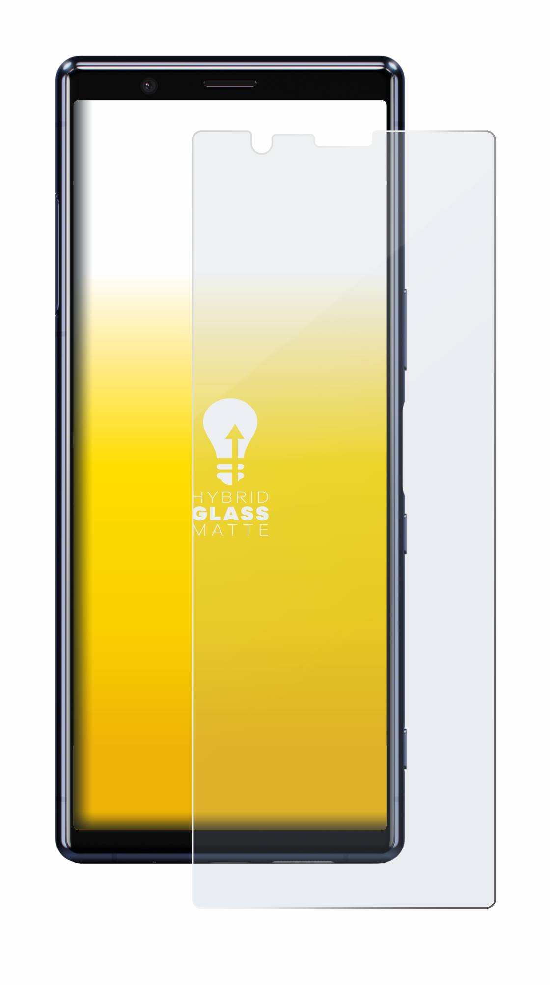 upscreen Flexible Schutz Glas Folie für Sony Xperia 5 Schutzglas 9H Hybridglas Matt Entspiegelt