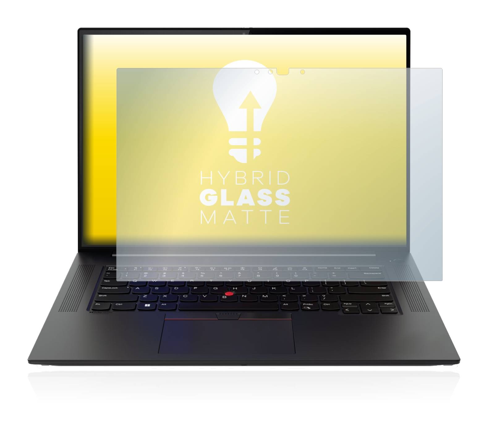 upscreen Hybrid Glass Matte Premium Schutzglas Folie für Lenovo ThinkPad X1 Extreme 16 (5.