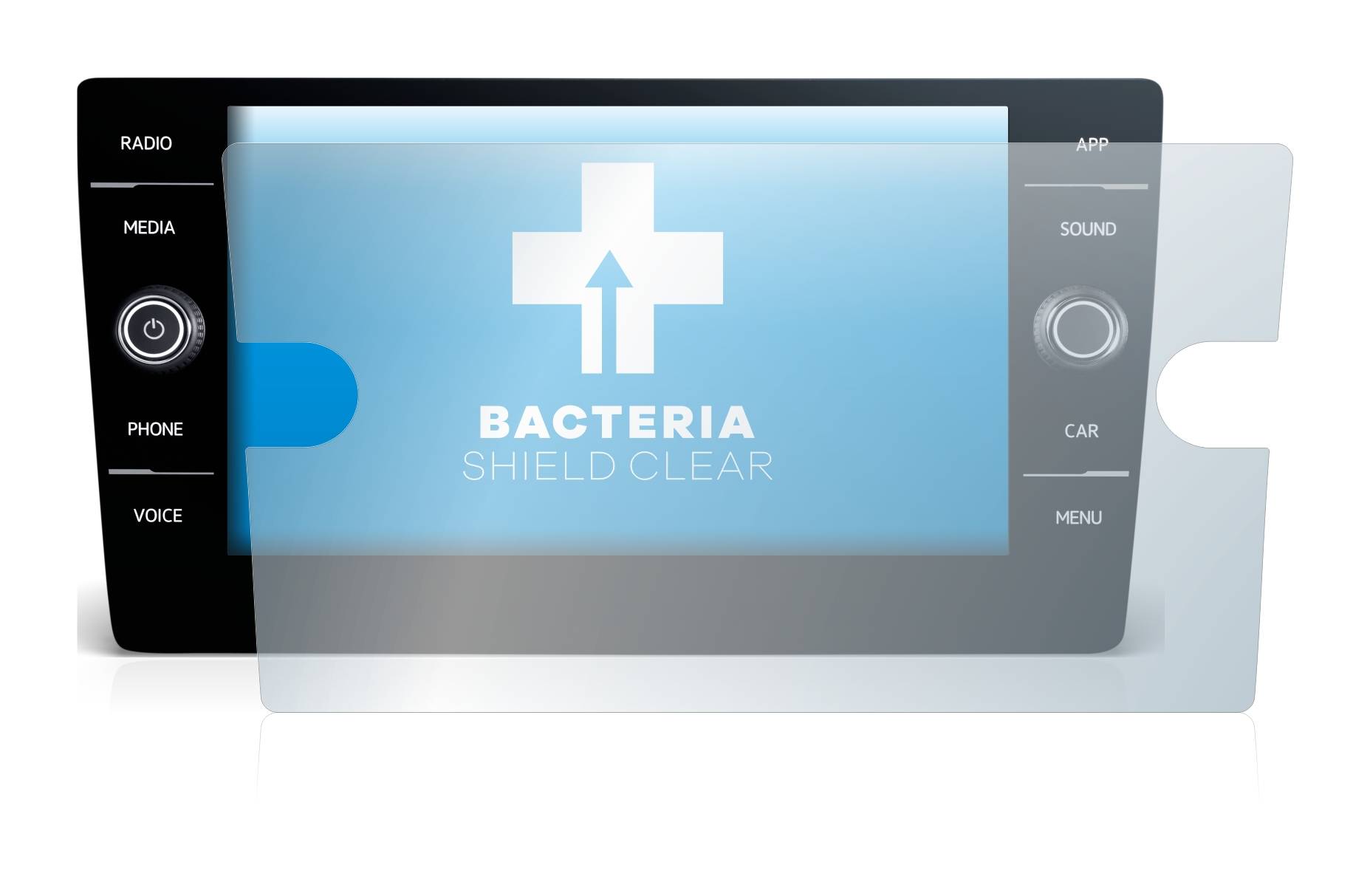 upscreen Bacteria Shield Clear Premium Antibakterielle Displayschutzfolie für Volkswagen