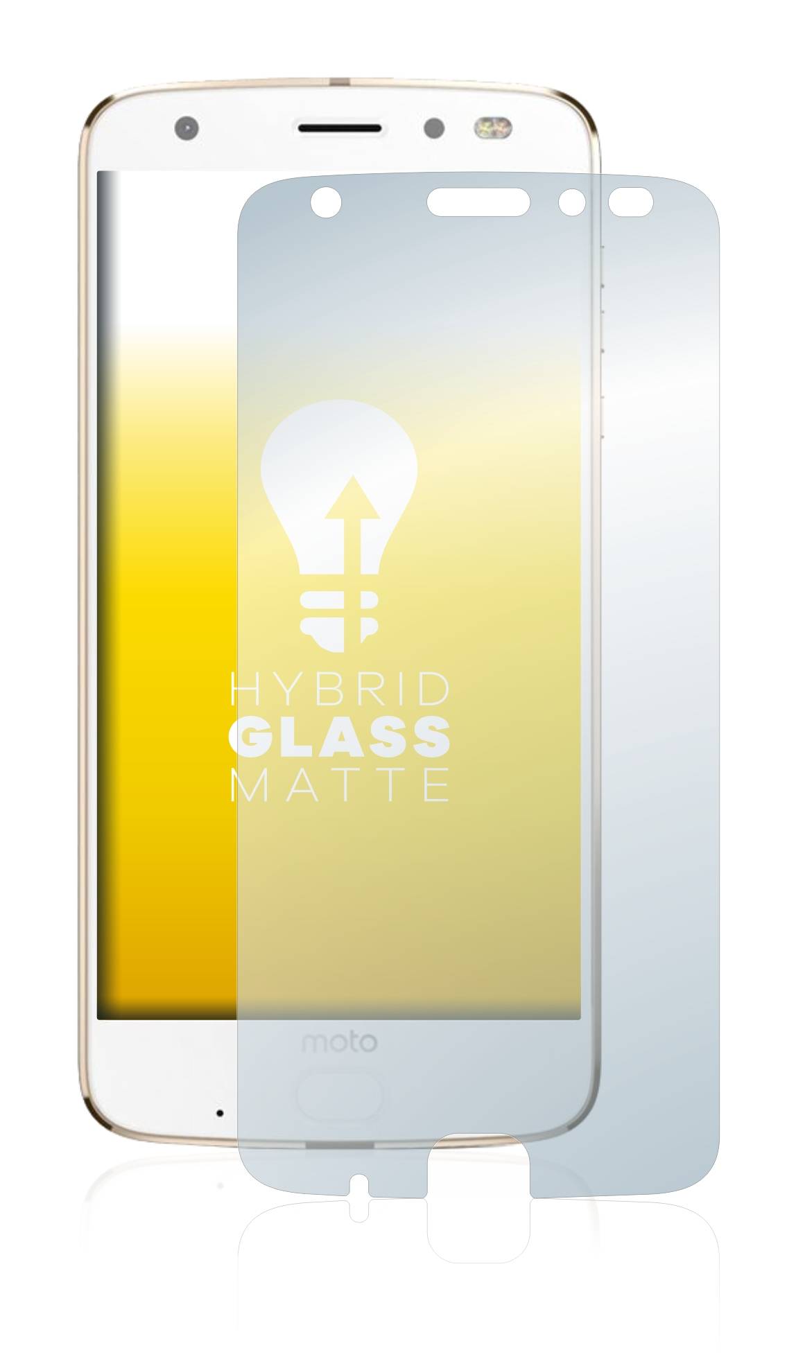 upscreen Flexible Panzerglasfolie für Motorola Moto Z2 Force Schutzglas 9H Hybridglas Matt Entspiegelt
