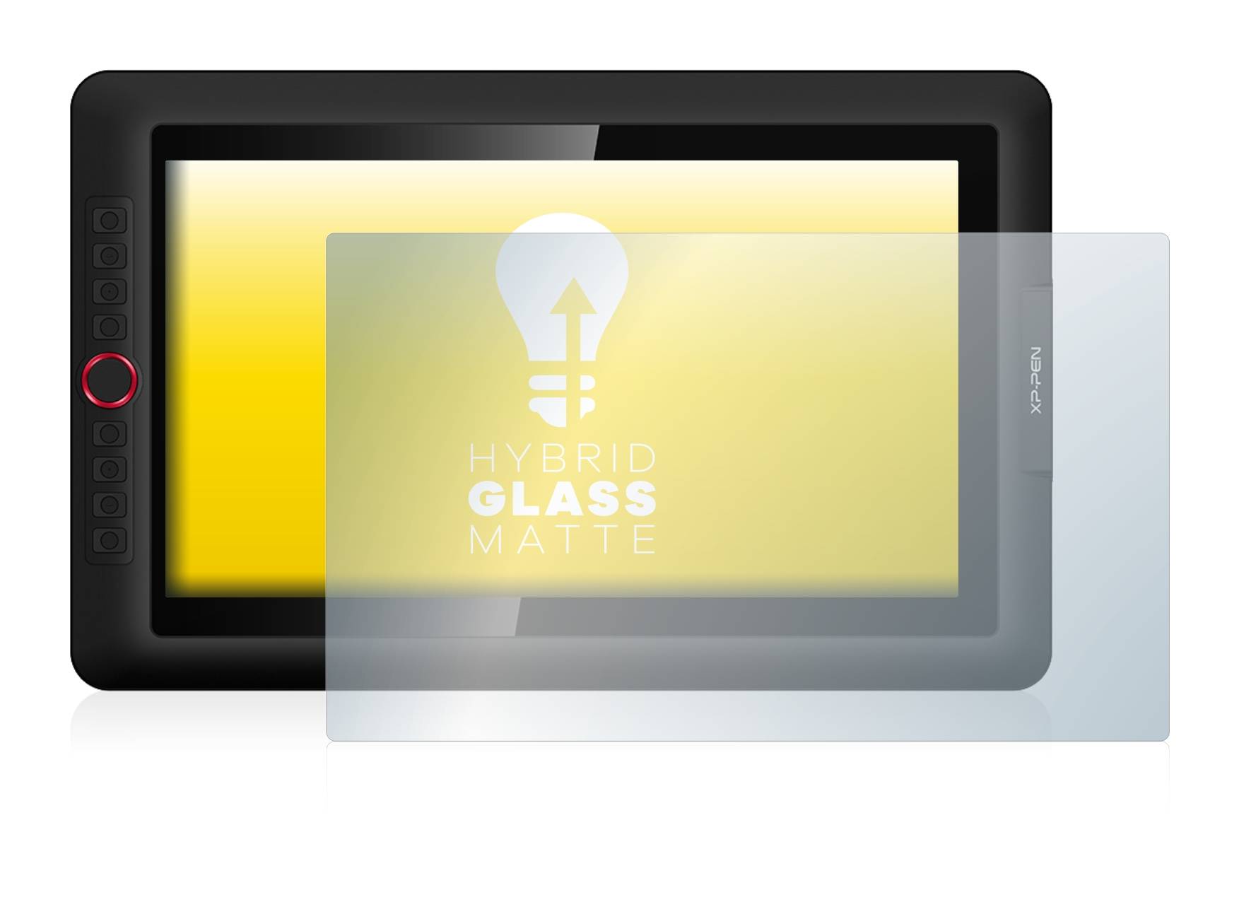 upscreen Hybrid Glass Matte Premium Schutzglas Folie für XP-Pen Artist 15.6